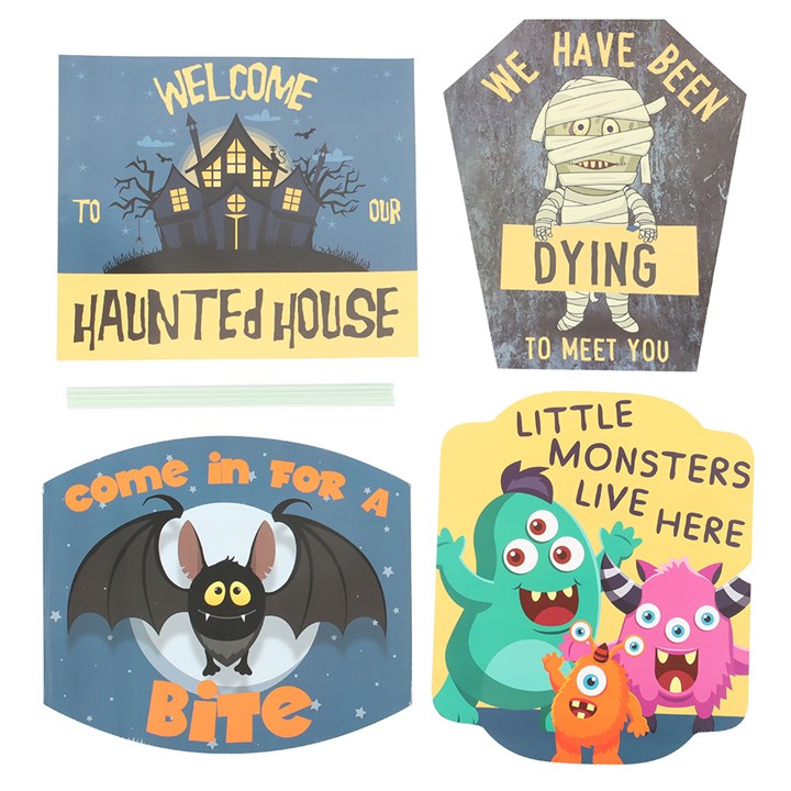 Halloween kyltit pihaan ja puutarhaan 4kpl